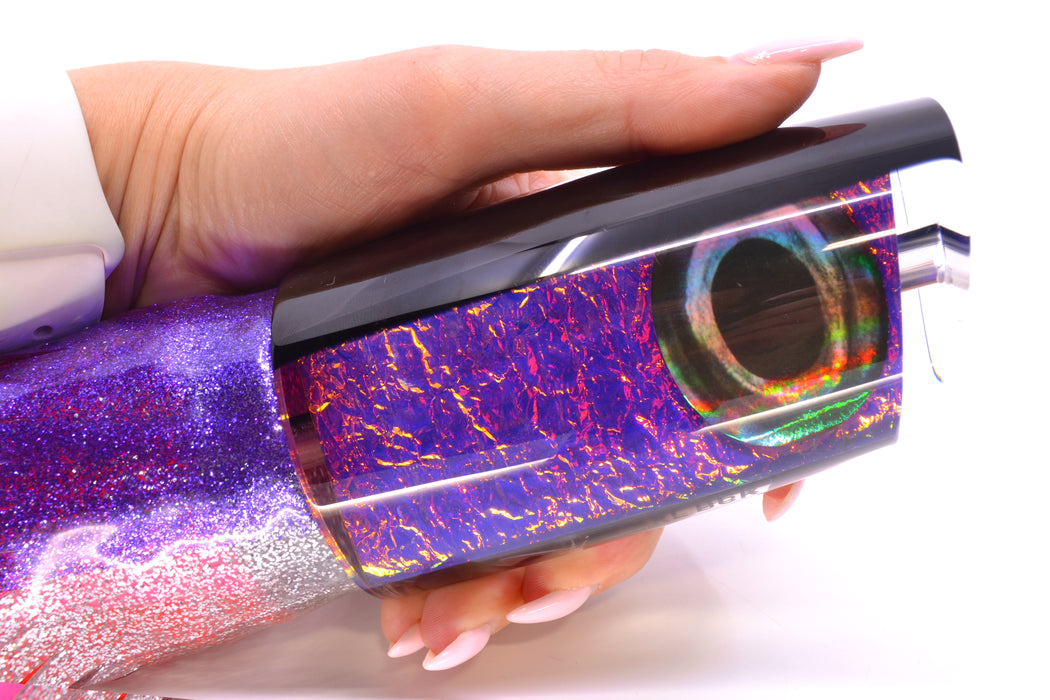 Moyes Lures Pink-Purple Dichro Black Back Taxi Eyes XXL B.C.K. Teaser 22oz Skirted