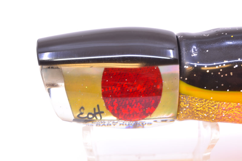 Marlin Magic Golden MOP Black Back Red Eyes Baby Ruckus 10" 6.5oz Skirted Black-Gold