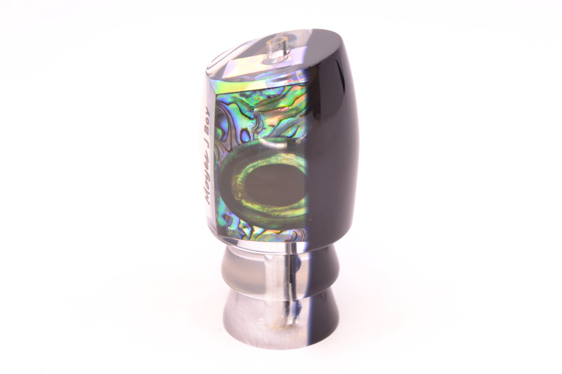 Moyes Lures Paua Shell Black Back Taxi Eyes Medium J-Boy 12" 4oz