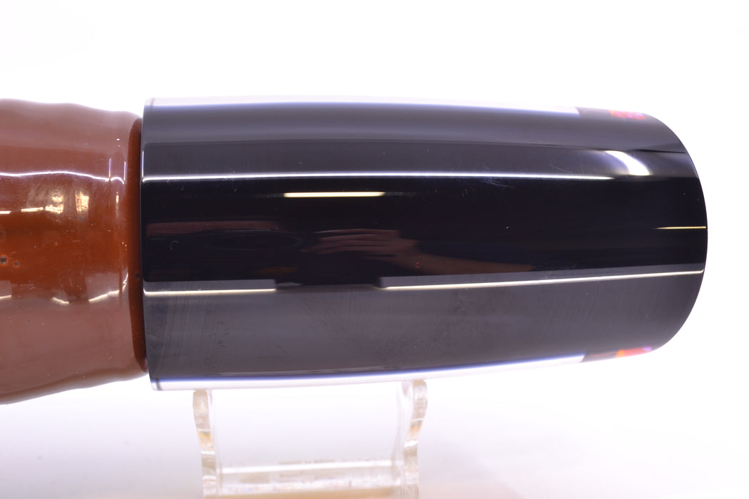 Moyes Lures Orange Dichro Black Back Taxi Eyes XXL B.C.K. Teaser 22oz Skirted