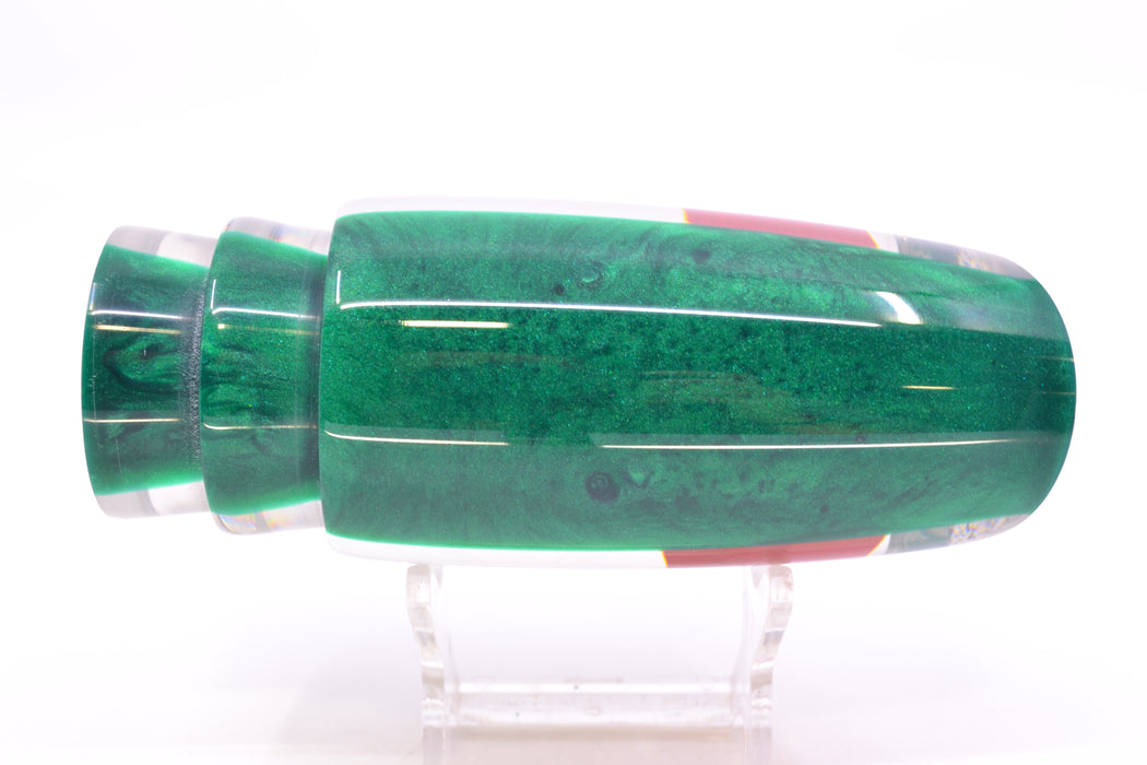 Koya Lures Mirrored Green Back Red Eyes Medium Poi Dog 14" 7.5oz