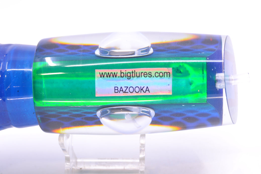 Big T Lures Blue-Teal Rainbow Pearl Black Dotted Back Bazooka 16" 16.5oz Skirted GZE