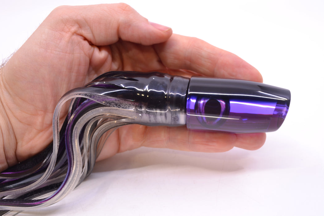 Moyes Lures Purple Mirrored Black Back Small Plunger 9" 5oz Skirted Skipjack GZE