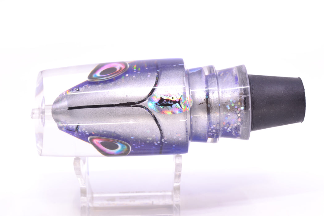 Aloha Lures Silver Rainbow Black-Blue-Purple Back "Scared $#!Tless" Baby Smash Bait 12" 7.3oz