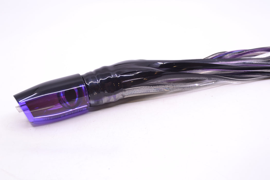 Moyes Lures Purple Mirrored Black Back Small Plunger 9" 5oz Skirted Skipjack GZE