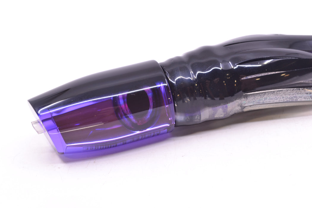 Moyes Lures Purple Mirrored Black Back Small Plunger 9" 5oz Skirted Skipjack GZE