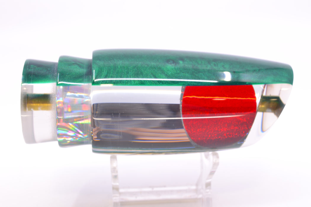 Koya Lures Mirrored Green Back Red Eyes Medium Poi Dog 14" 7.5oz