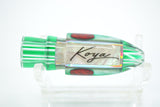 Koya Lures White MOP Green Back Red Eyes 4-Hole Bullet 4.5" 1.3oz