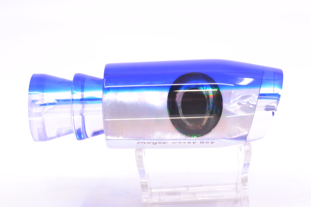 Moyes Lures White MOP Blue Back Taxi Eyes Davey Boy 12" 5oz