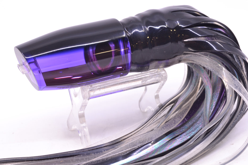 Moyes Lures Purple Mirrored Black Back Small Plunger 9" 5oz Skirted Skipjack GZE