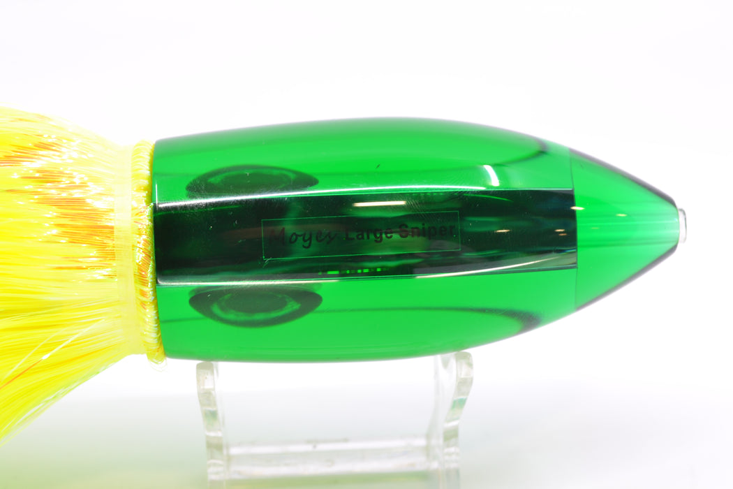 Moyes Lures Green Mirrored Large Ono Bullet 14" 12oz Strobez Green-Chartreuse *Mislabeled*