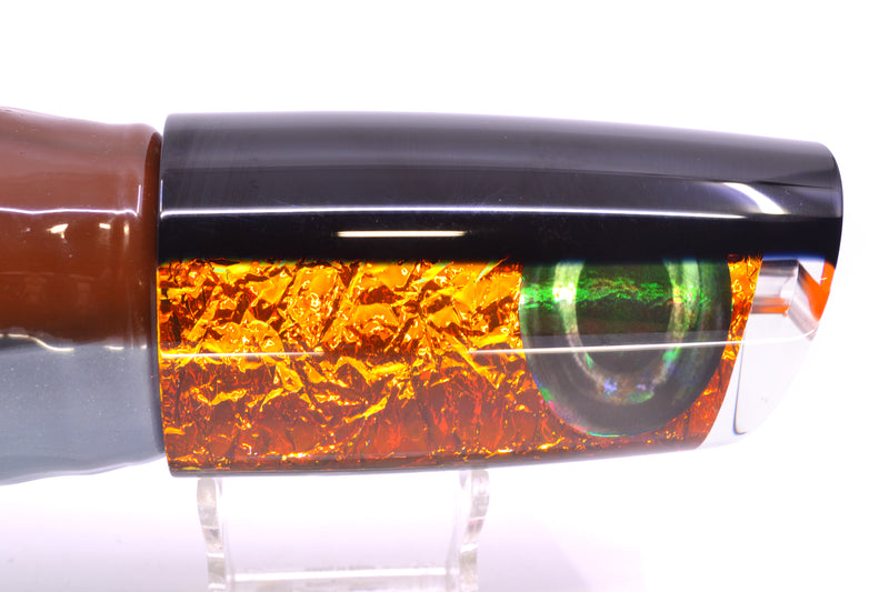 Moyes Lures Orange Dichro Black Back Taxi Eyes XXL B.C.K. Teaser 22oz Skirted