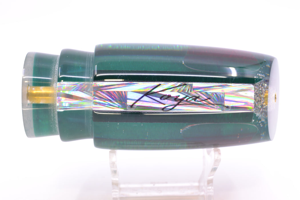 Koya Lures Mirrored Green Back Red Eyes Medium Poi Dog 14" 7.5oz