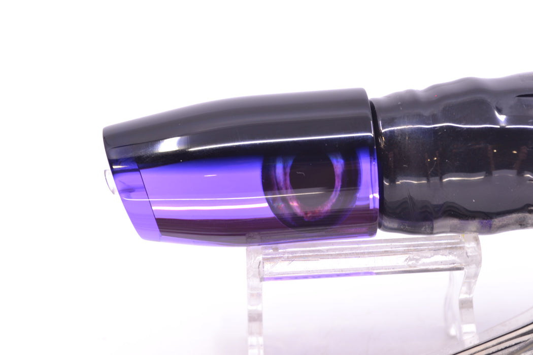 Moyes Lures Purple Mirrored Black Back Small Plunger 9" 5oz Skirted Skipjack GZE