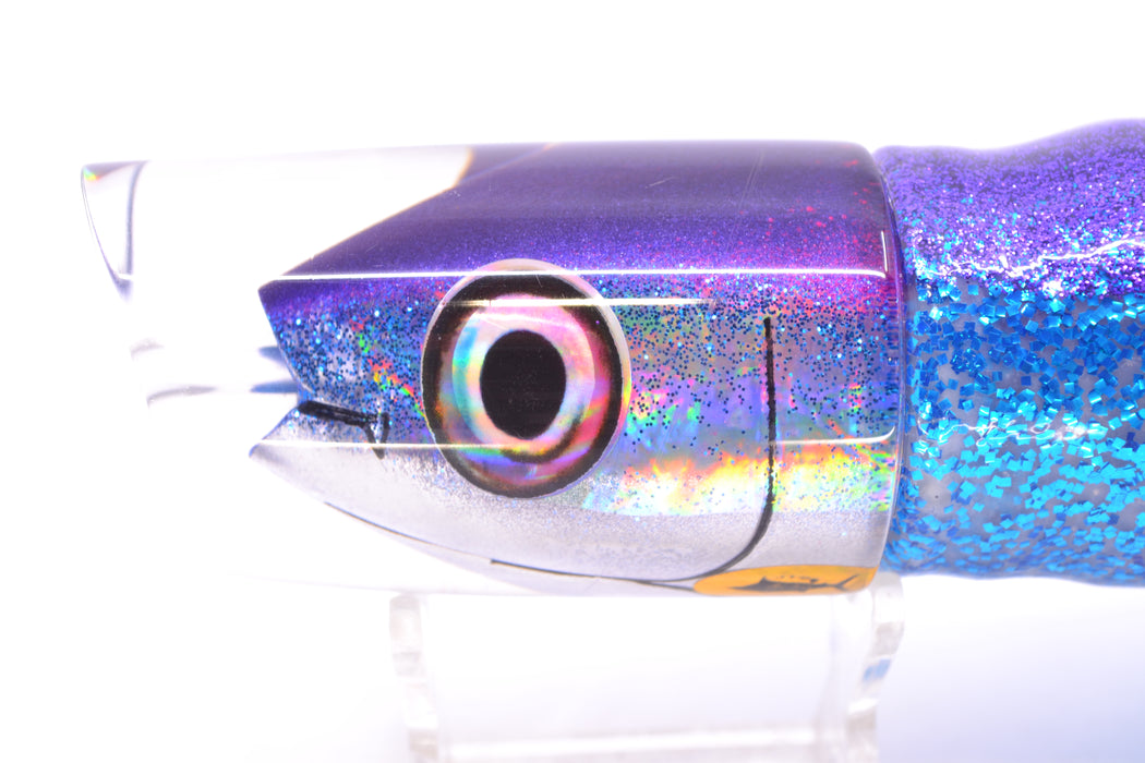 Aloha Lures Purple Back "Scared $#!Tless" Baby Smash Bait 12" 12oz Skirted Purple-Blue