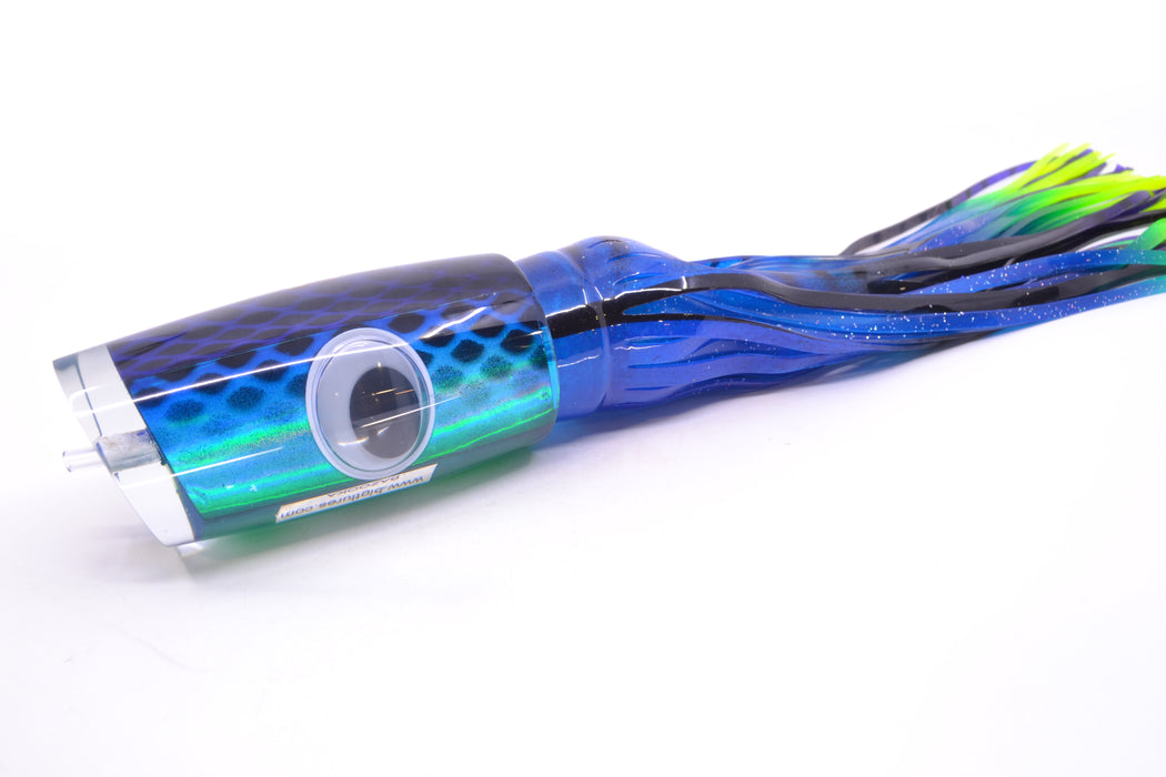 Big T Lures Blue-Teal Rainbow Pearl Black Dotted Back Bazooka 16" 16.5oz Skirted GZE