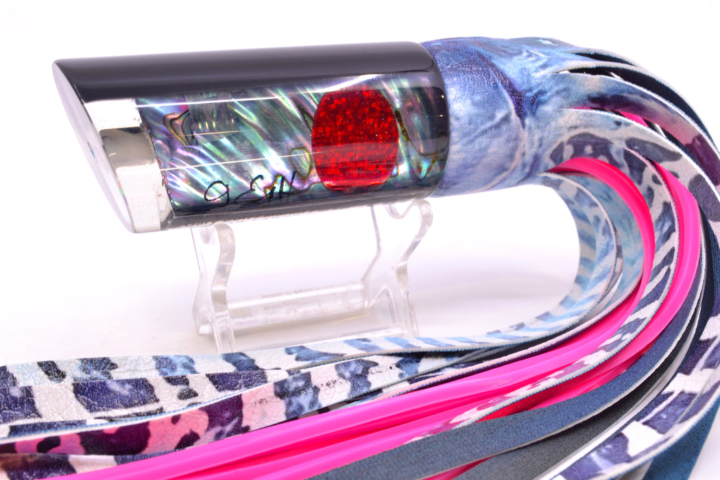 Marlin Magic Lures Blue-Purple Abalone Black Back Large Tube 12" 7oz ALV Vinyl Wahoo