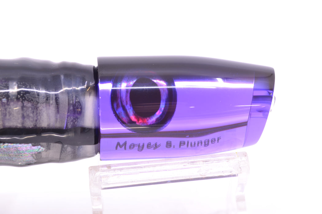 Moyes Lures Purple Mirrored Black Back Small Plunger 9" 5oz Skirted Skipjack GZE