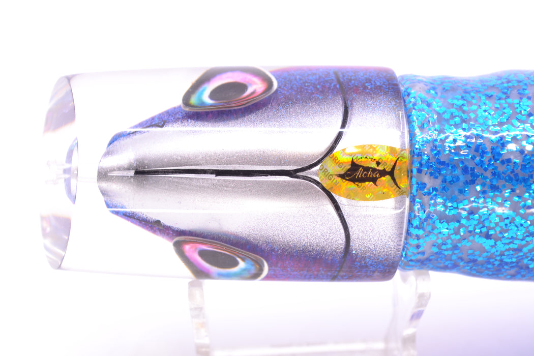 Aloha Lures Purple Back "Scared $#!Tless" Baby Smash Bait 12" 12oz Skirted Purple-Blue