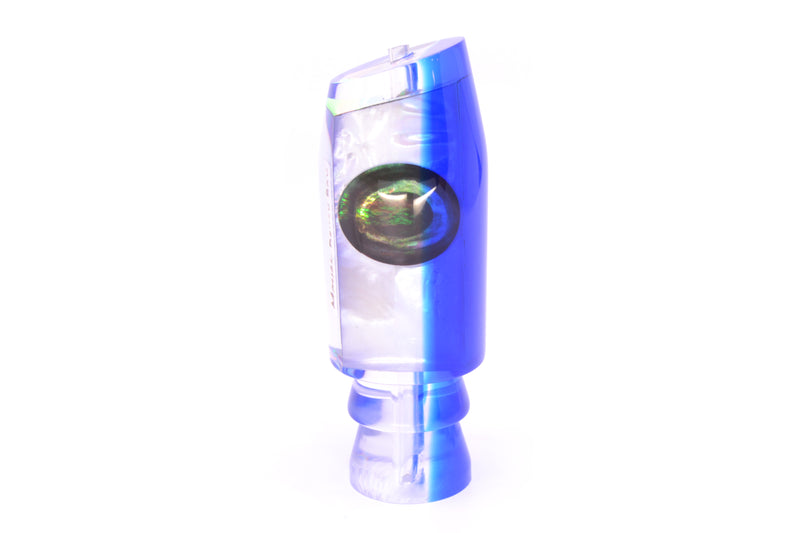 Moyes Lures White MOP Blue Back Taxi Eyes Davey Boy 12" 5oz