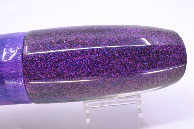 Ali'i Kai Lures Abalone Shell Fish Head Purple Back XL Plunger 16" 15.5oz FT Vinyl Purple Eclipse
