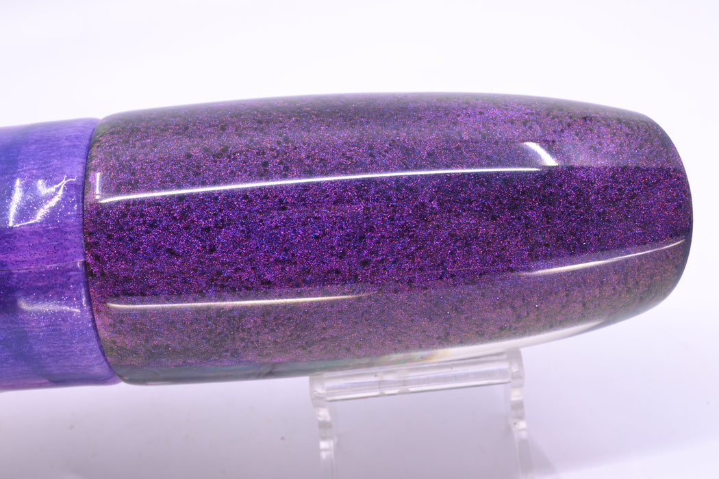 Ali'i Kai Lures Abalone Shell Fish Head Purple Back XL Plunger 16" 15.5oz FT Vinyl Purple Eclipse