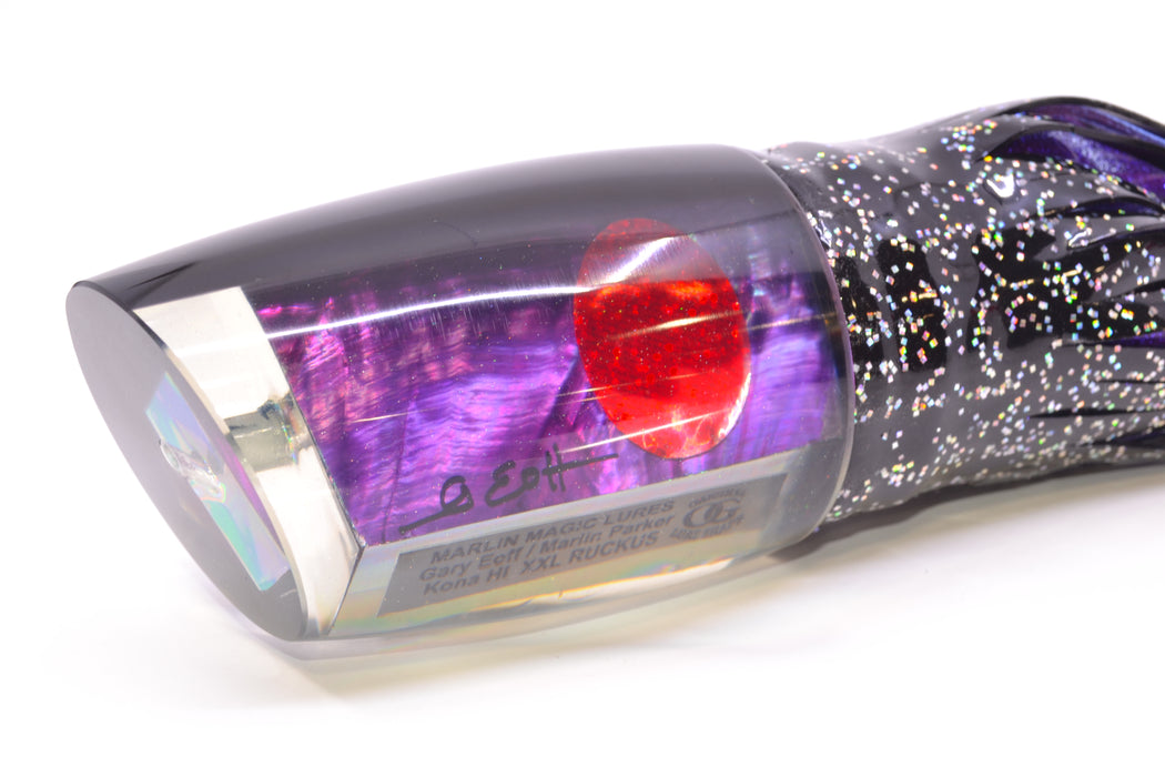 Marlin Magic Purple MOP Black Back XXL Ruckus Teaser 18" 20oz Skirted Black/Purple GZE