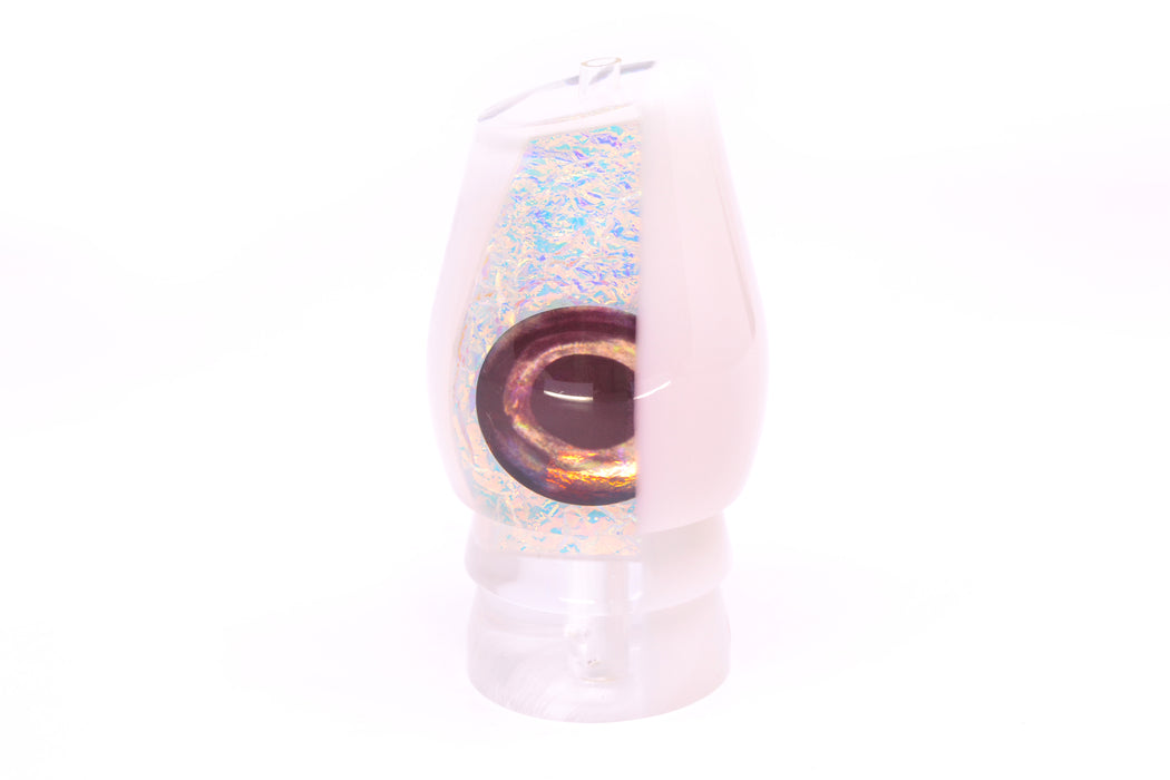 Moyes Lures Ice Rainbow Dichro Strawberry Pearl Back Taxi Eyes Large Sumo 14" 8oz GZE