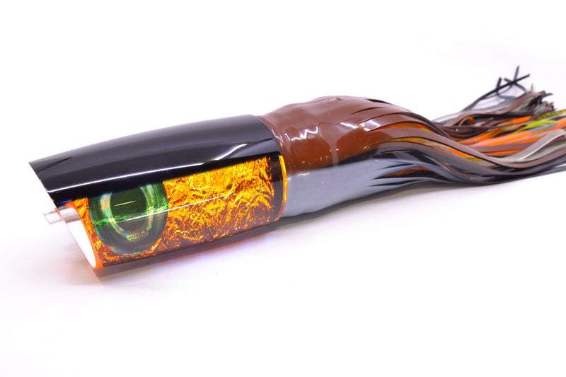 Moyes Lures Orange Dichro Black Back Taxi Eyes XXL B.C.K. Teaser 22oz Skirted