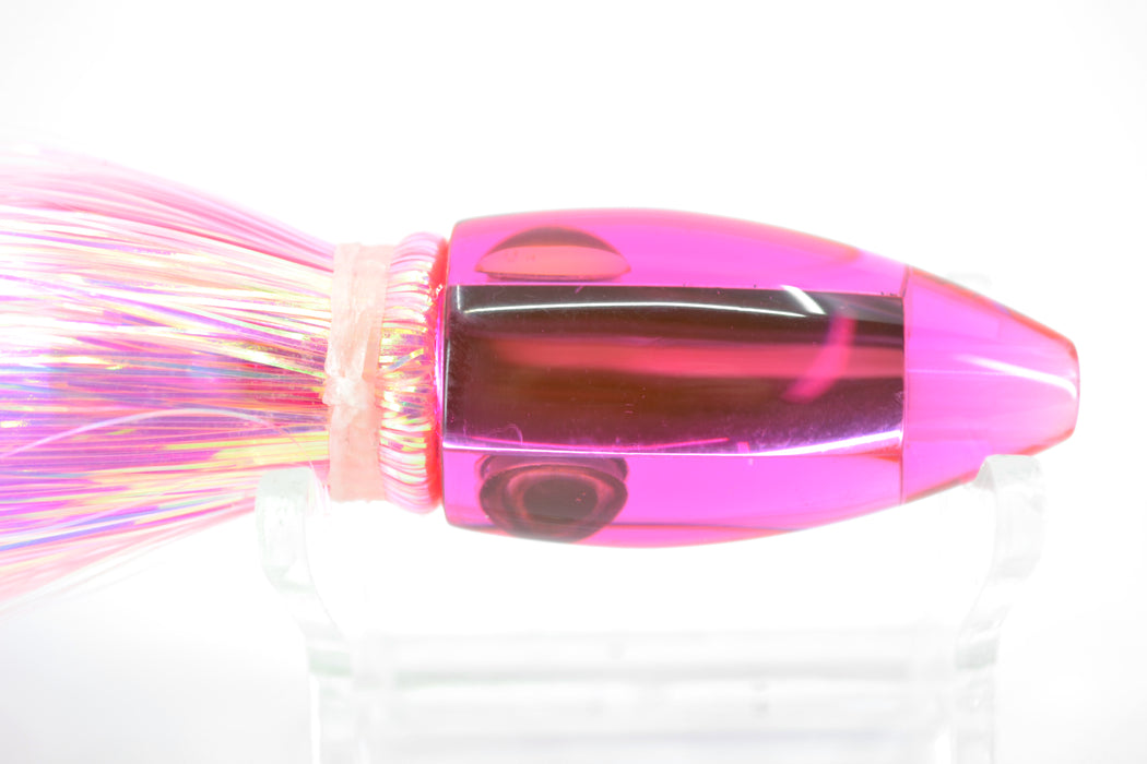 Moyes Lures Pink Mirrored Poon 5" 1.3oz Flashabou Pink-White Pearl