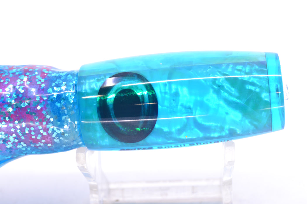 Moyes Lures Ice Blue Awabi Taxi Eyes Small Shotgun 9" 4oz Skirted Blue/Pink-Silver GZE