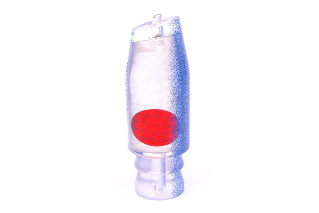 Moyes Lures White MOP Blue Glitter Back Red Eyes O.S. Plunger 12" 4.2oz GZE