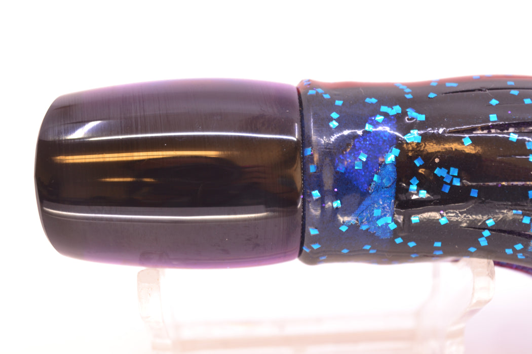 Marlin Magic Purple MOP Black Back Tiny Ruckus 7" 3oz Skirted Black & Blue Bars-Red-Purple