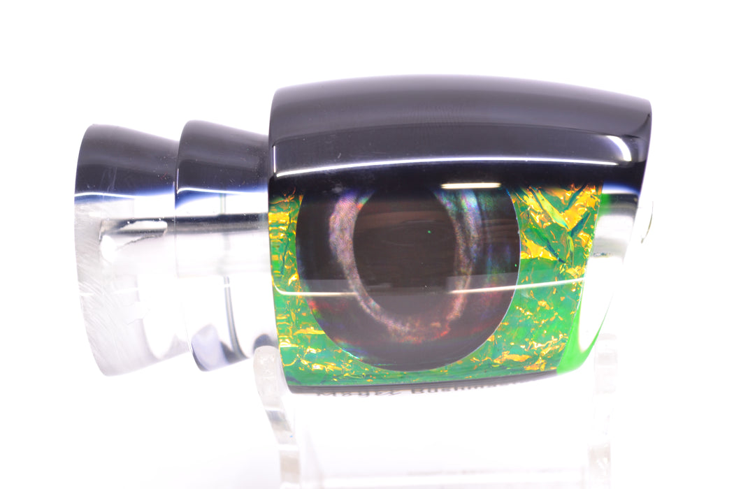 Moyes Lures Green-Orange Dichro Black Back Taxi Eyes Bushmaster 12" 5.5oz