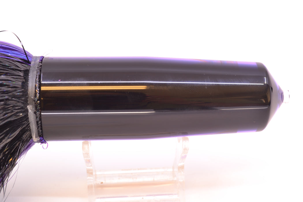 Moyes Lures Purple Rainbow MOP Black Back XL Sicario Bullet 14" 13.5oz EZ Flash Black-Purple-White