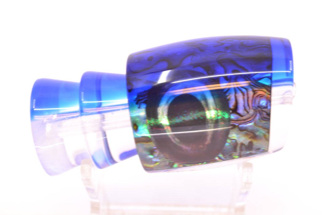 Moyes Lures Paua Shell Blue Back Taxi Eyes Medium J-Boy 12" 4oz