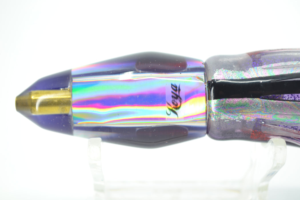 Koya Lures Rainbow Purple Back Koya Bullet 5.5" 2.5oz Skirted Purple Skipjack