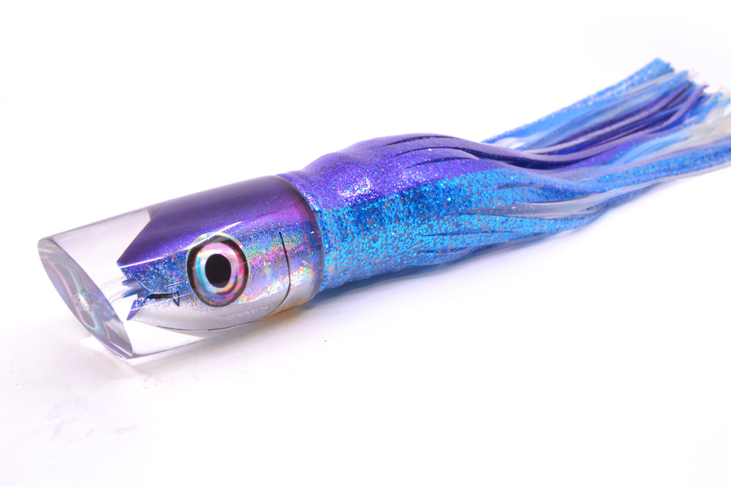 Aloha Lures Purple Back "Scared $#!Tless" Baby Smash Bait 12" 12oz Skirted Purple-Blue