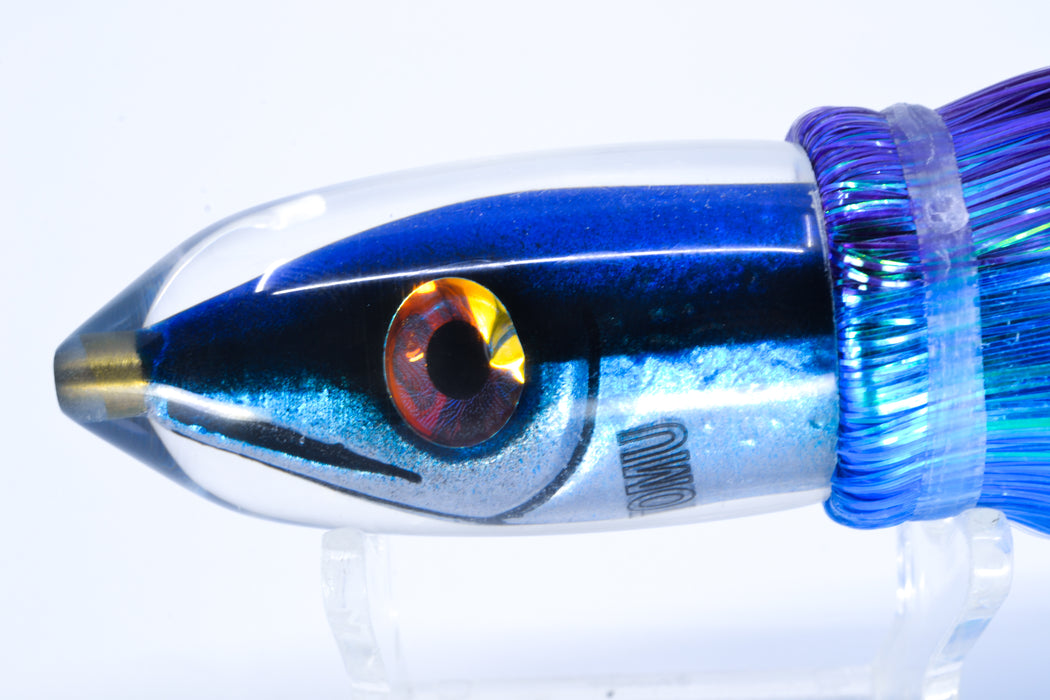 Tsutomu Lures "Hardline Aku" Fish Head Pau Hana Bullet 7" 4oz Strobez Purple-Blue