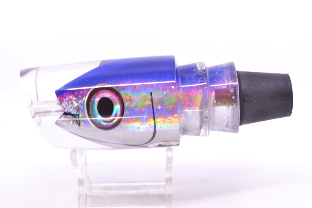 Aloha Lures Silver Rainbow Blue-Purple Back "Scared $#!Tless" Baby Smash Bait 12" 7.3oz