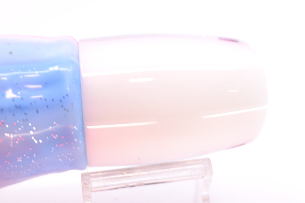 Moyes Lures Ice Rainbow Dichro Strawberry Pearl Back Hannibal 14" 9oz Skirted Blue Salmon