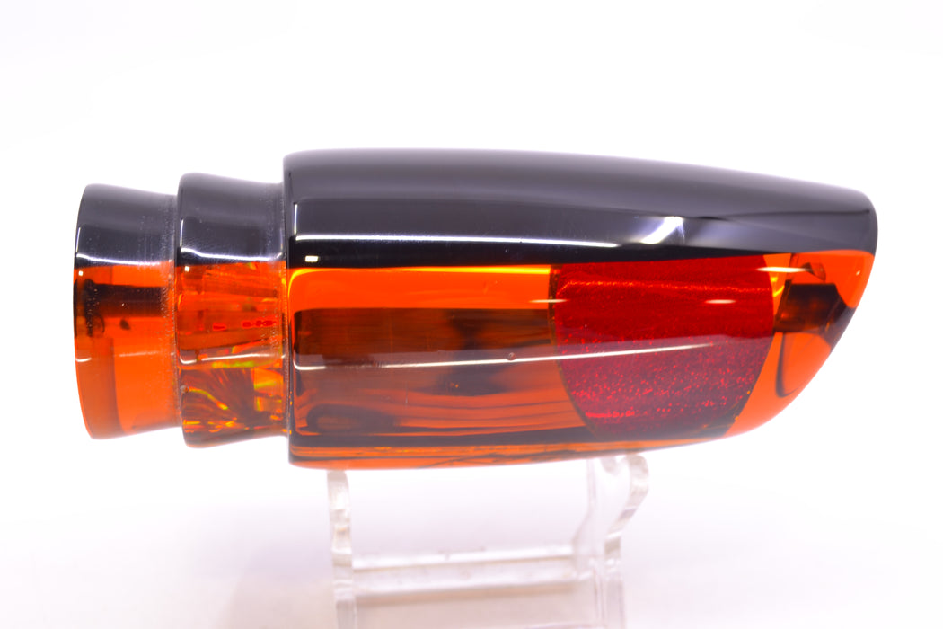 Koya Lures Amber Mirrored Black Back Red Eyes Medium Poi Dog 14" 7.5oz GZE