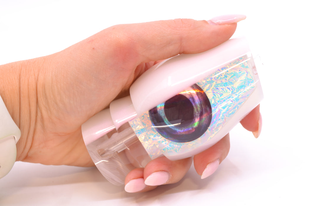 Moyes Lures Ice Rainbow Dichro Strawberry Pearl Back Taxi Eyes Large Sumo 14" 8oz GZE