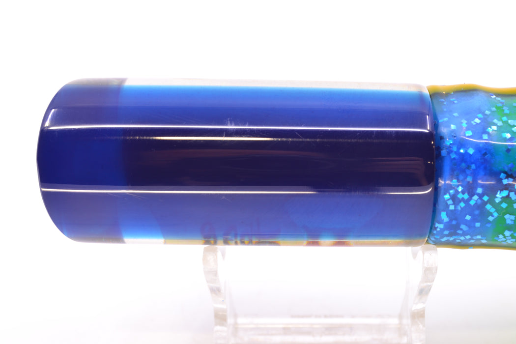 Marlin Magic Lures Golden MOP Blue Back Red Eyes Large Tube 12" 8oz Skirted GZE