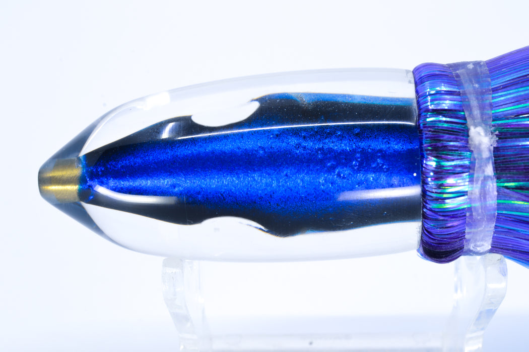 Tsutomu Lures "Hardline Aku" Fish Head Pau Hana Bullet 7" 4oz Strobez Purple-Blue