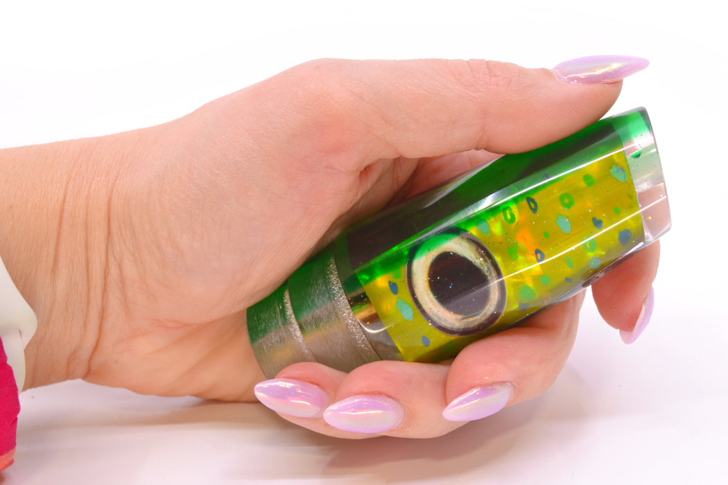 Marlin Magic Mahi MOP Green Back Taxi Eyes Medium Plunger 10" 4.8oz GZE