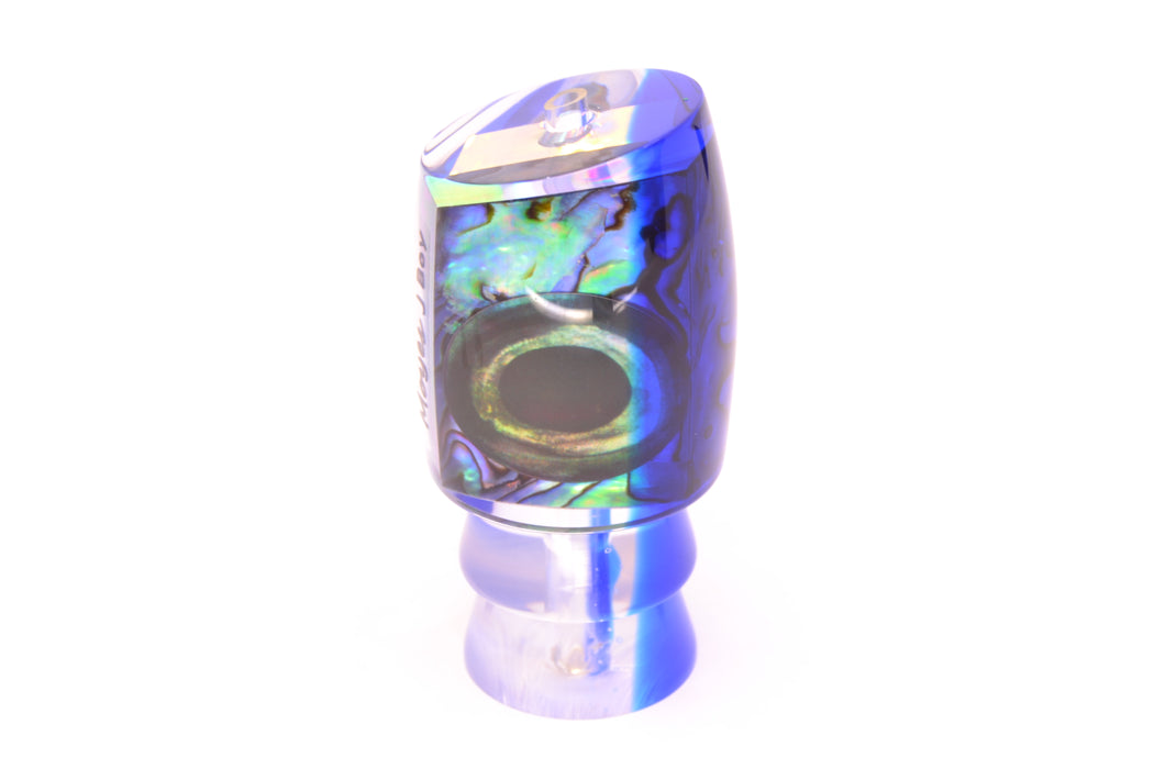 Moyes Lures Paua Shell Blue Back Taxi Eyes Medium J-Boy 12" 4oz