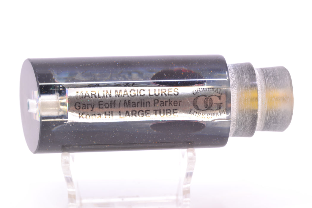 Marlin Magic Lures Blue-Purple Abalone Black Back Red Eyes Large Tube 12" 5.5oz