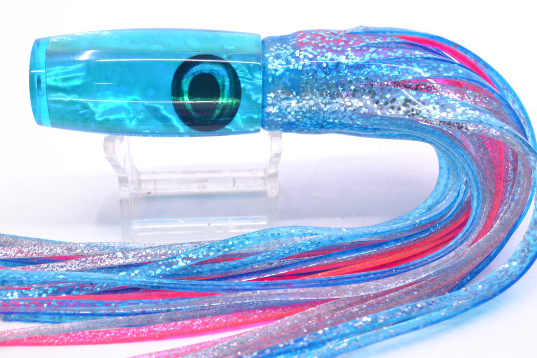 Moyes Lures Ice Blue Awabi Taxi Eyes Small Shotgun 9" 4oz Skirted Blue/Pink-Silver GZE