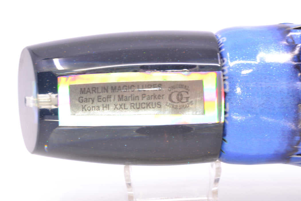 Marlin Magic Blue-Purple Abalone Black Back XXL Ruckus Teaser 18" 20oz FT Vinyl Blue Tiger GZE